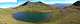  panorama sur le lac de Mézan dans la montée au petit Laus. Le sentier sur la gauche descend sur le Grand Laus. Sur la gauche descente possible dans les alpages sans sentier vers la bergerie du Lombard. (c) Christophe ANTOINE
800*248 pixels (29686 octets)(i884)