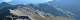  Crête ouest depuis le Petit Rochebrune. En arrière plan à gauche le pic de l'Agrenier.  Sur la crête le col de la Crousette,  de pic de Fond de Queyras, le sommet du Grand Vallon, le col de Péas. (c) Christophe ANTOINE
1000*260 pixels (26479 octets)(i4574)